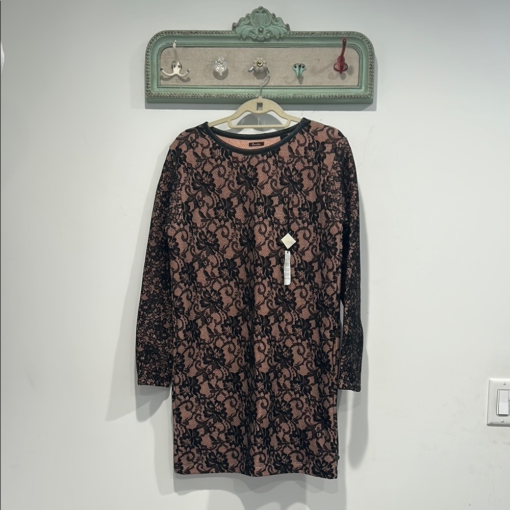 Scotch & Soda Maison-Scotch Boudoir Black pink Lace mini Dress 2 medium women’s